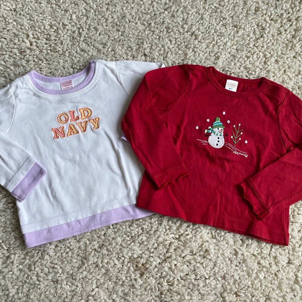 Two Old Navy Long Sleeve Shirts